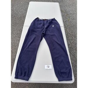 FUBU Sweatpants Mens Large Blue Fleece Elastic Waist Cuffed Pockets Hip Hop